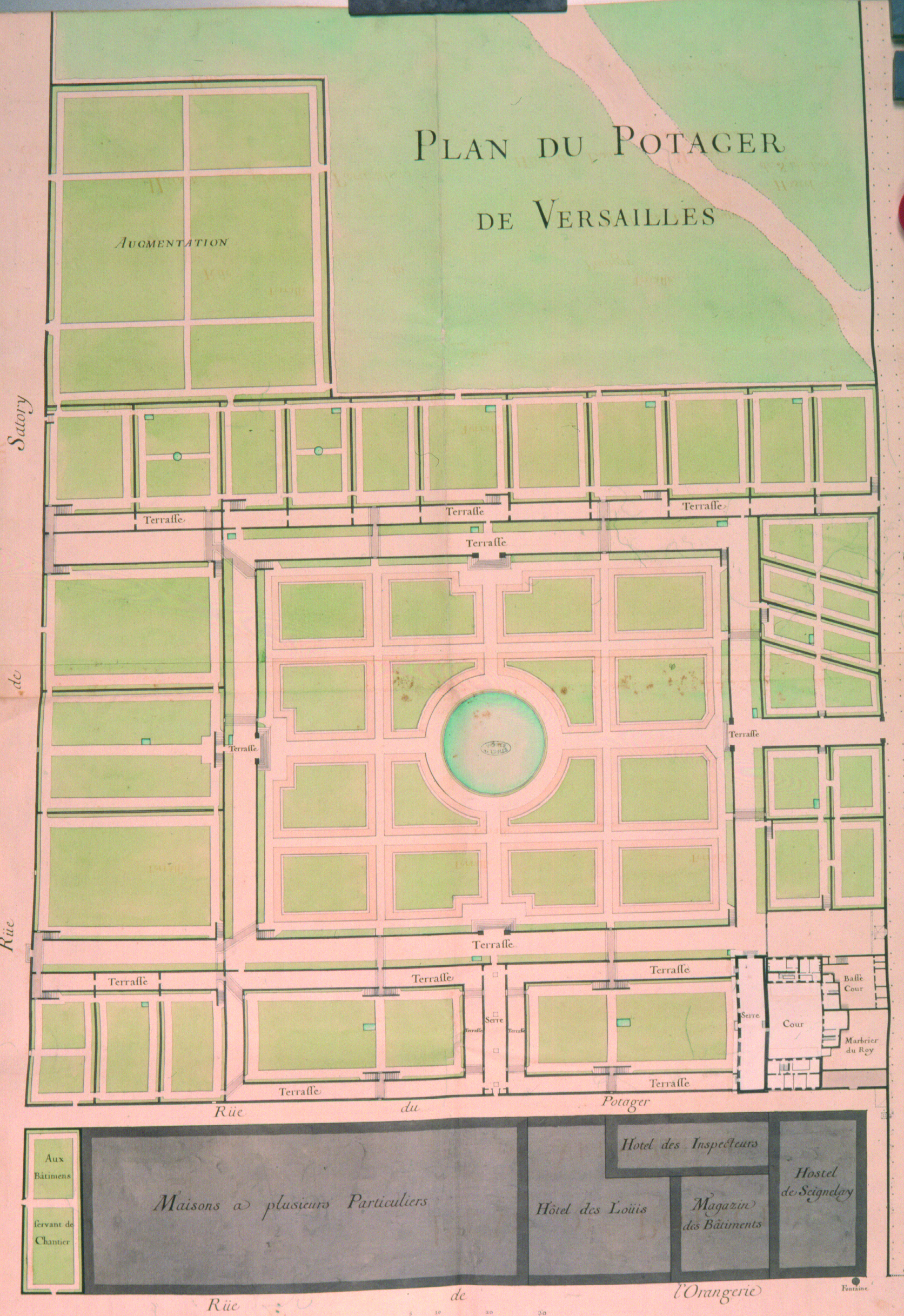 Plan du Potager de Versailles (intitulé d&rsquo;origine)