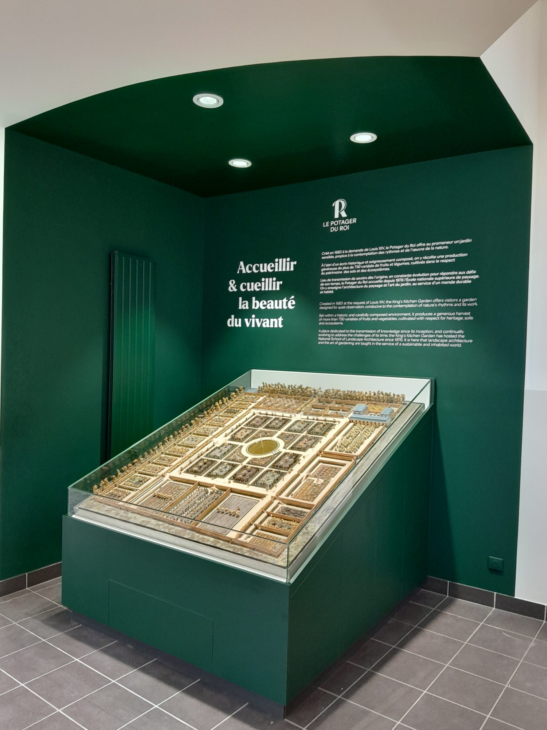 Maquette du potager restaurée en place (titre forgé)