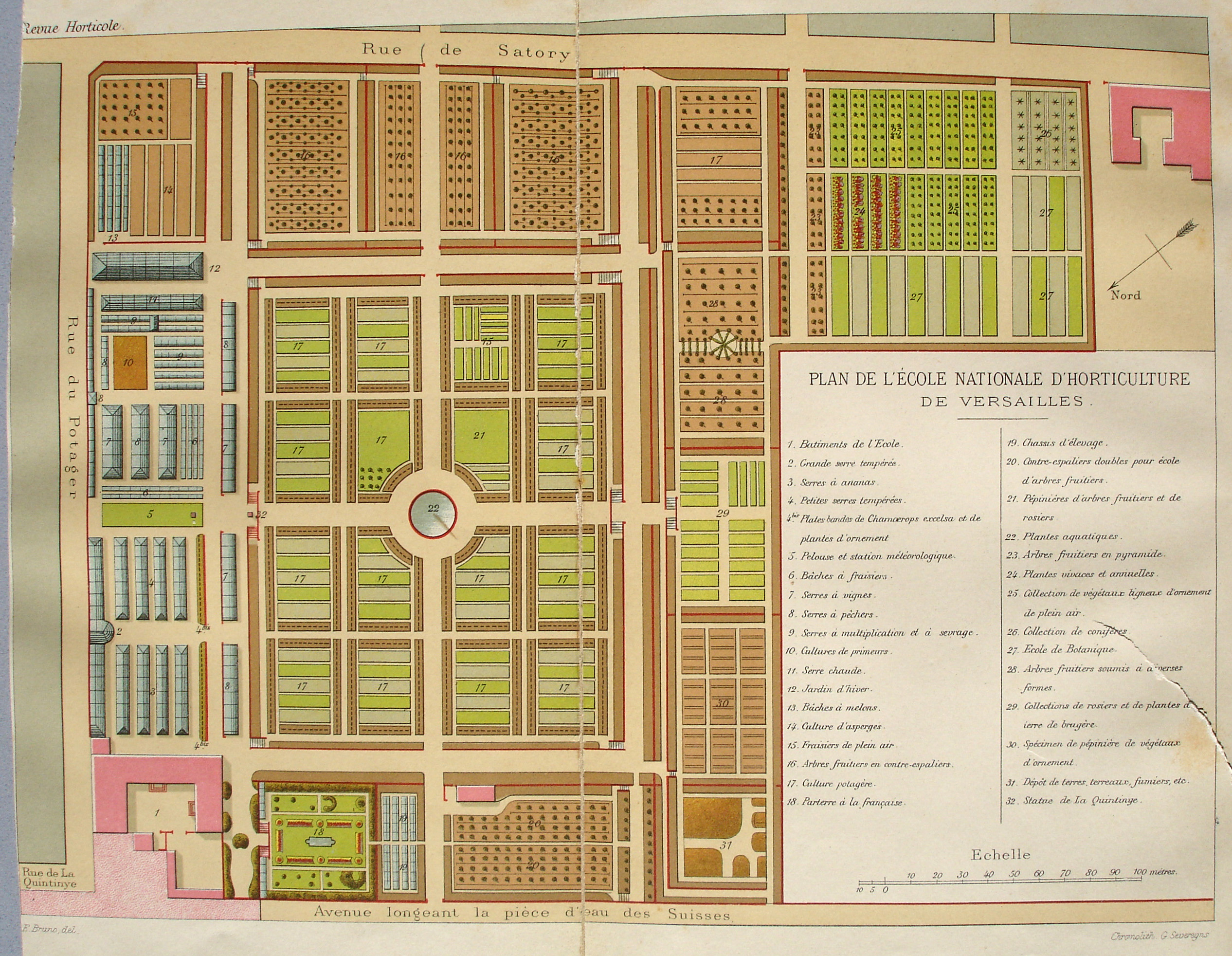 Plan de l&rsquo;Ecole nationale d&rsquo;Horticulture de Versailles (intitulé d&rsquo;origine)