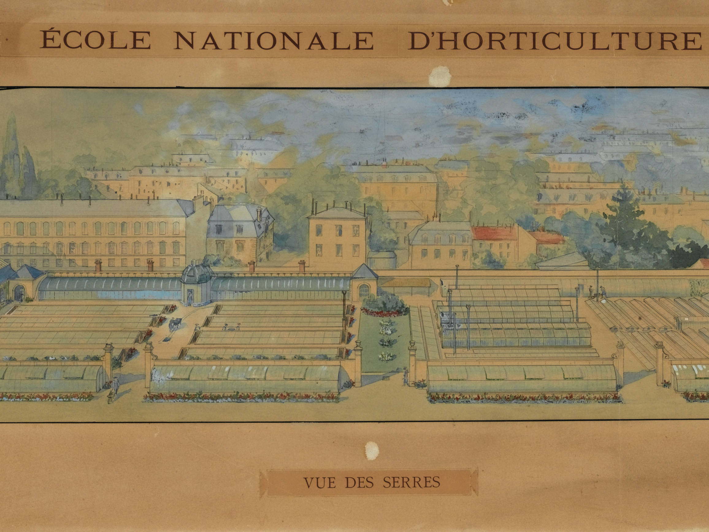 Ecole nationale d&rsquo;Horticulture. Vue des serres. (intitulé d&rsquo;origine)